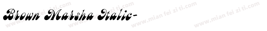 Brown Marsha Italic字体转换